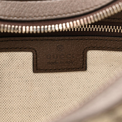 Gucci GG Supreme Monogram Textured Calfskin Web Large Attache Shoulder Bag Beige Ebony New Acero 7 of 7