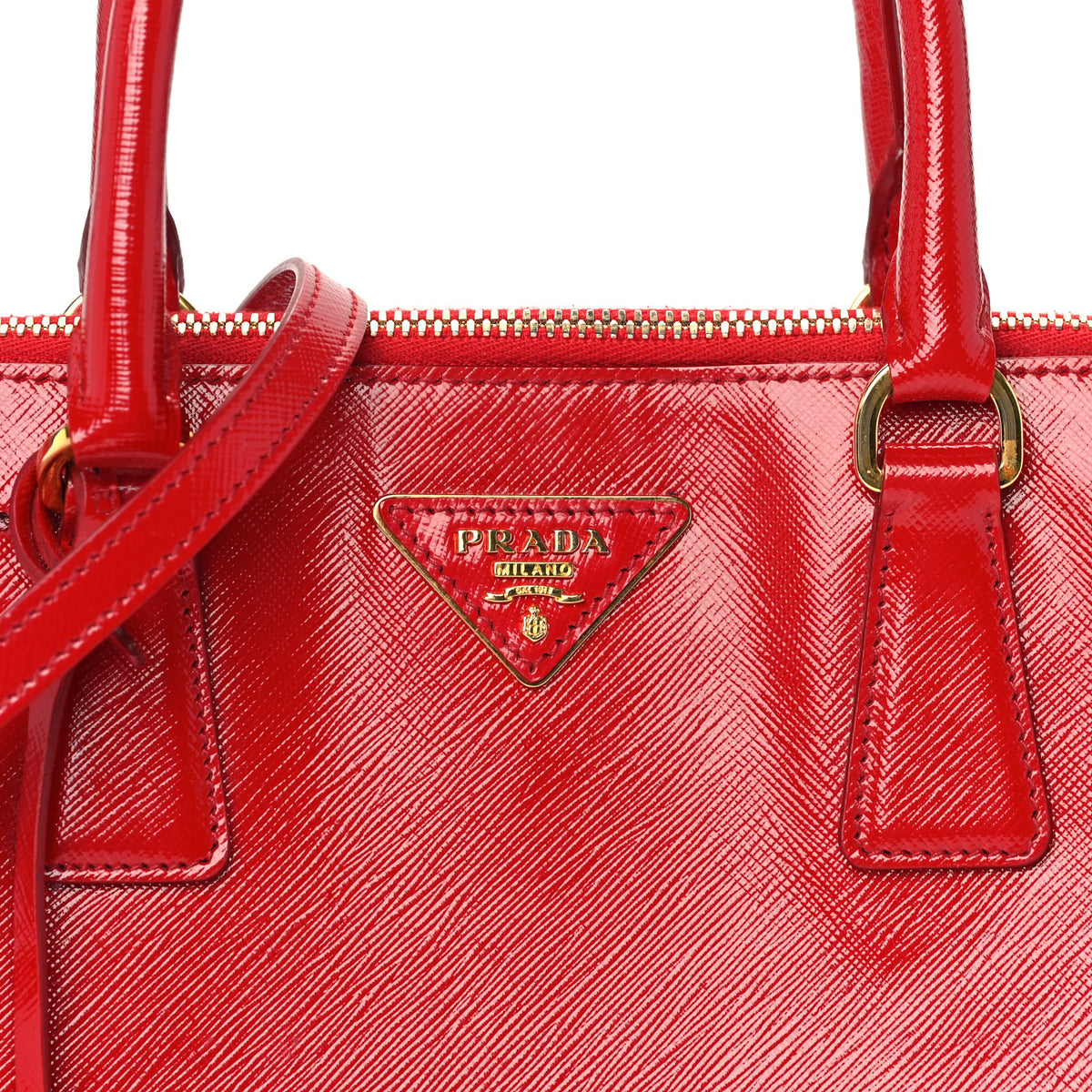 Saffiano Vernice Medium Promenade Tote  Rosso