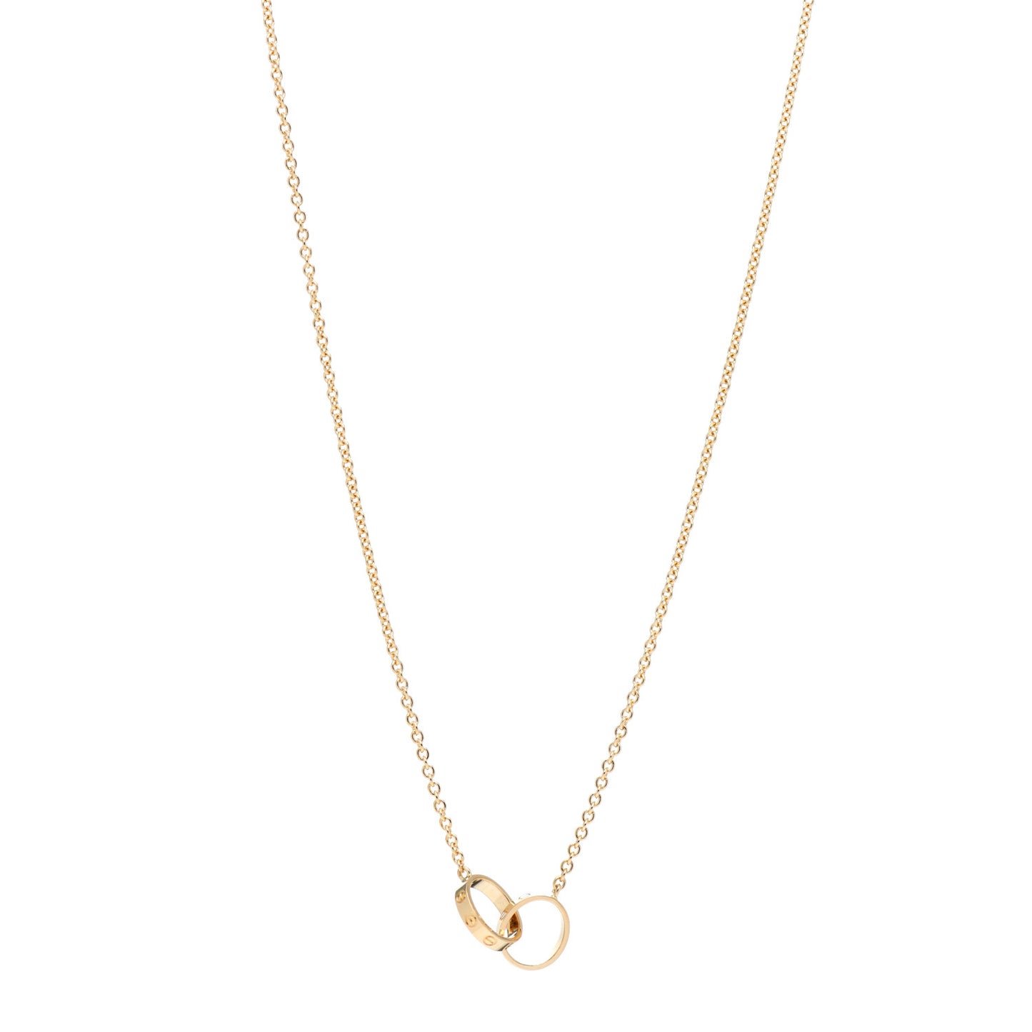 18K Yellow Gold Interlocking LOVE Necklace