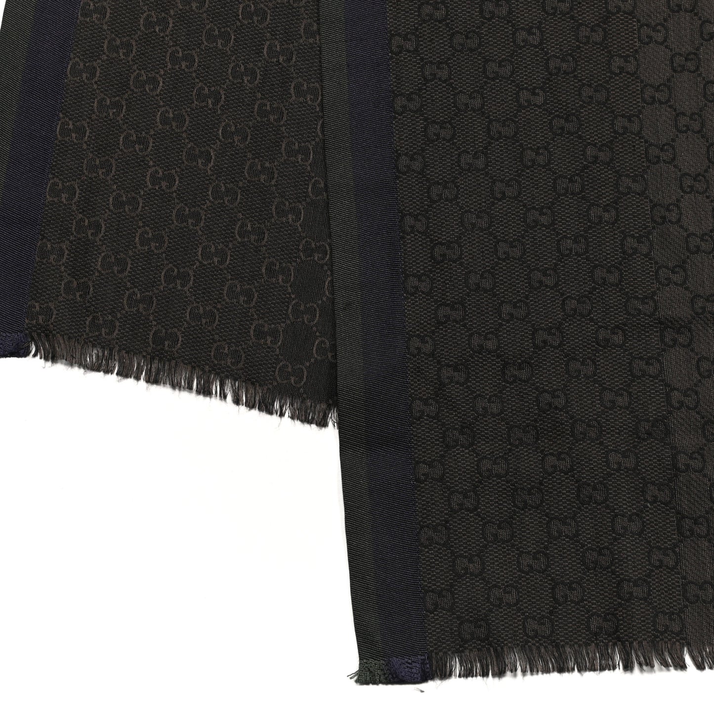 Silk Cashmere Monogram Web Scarf Brown