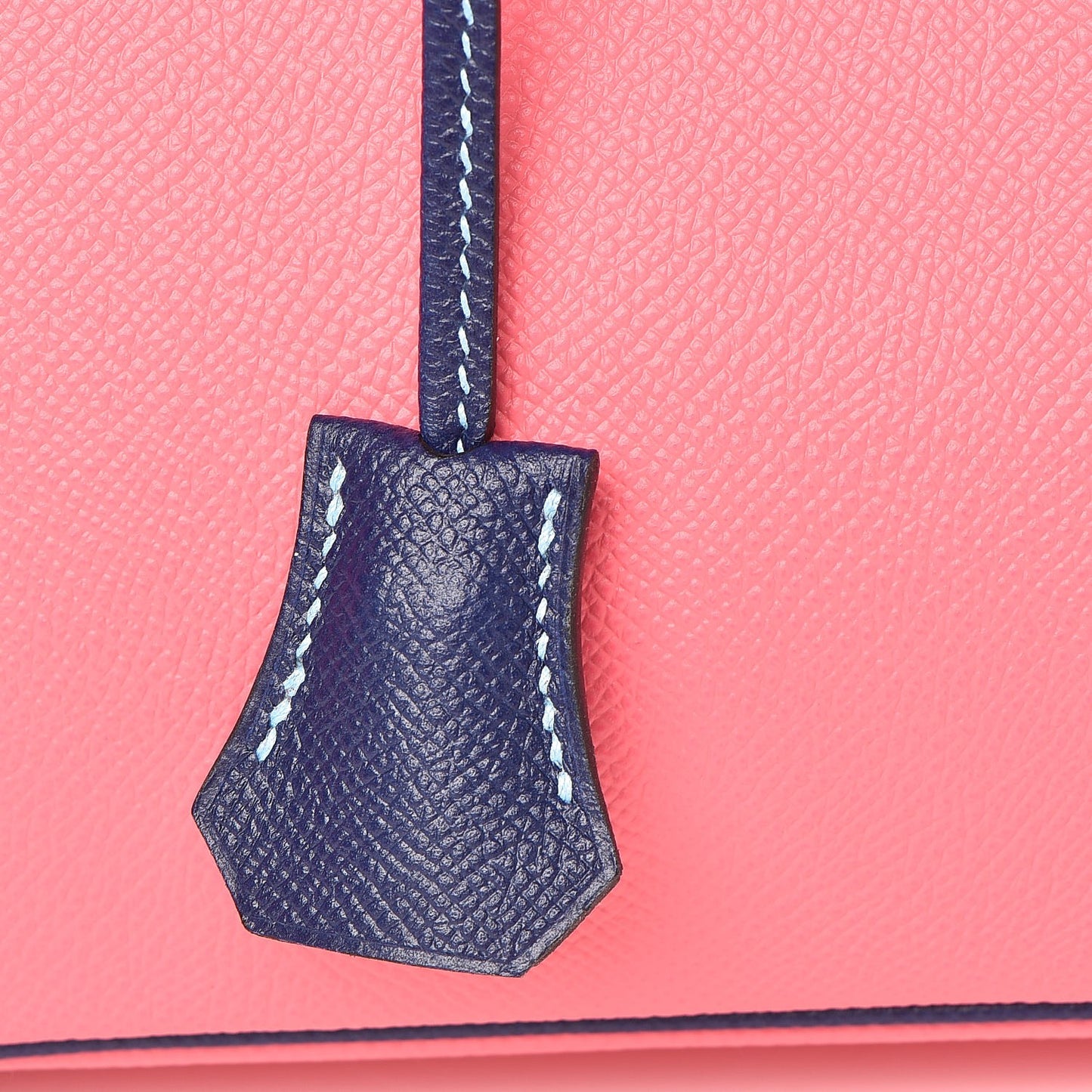 Epsom Horseshoe Birkin 30 Rose Azalee Bleu Saphir