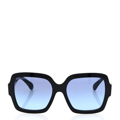 Chanel Acetate Square Heart Sunglasses 5479-A Blue 2 of 8