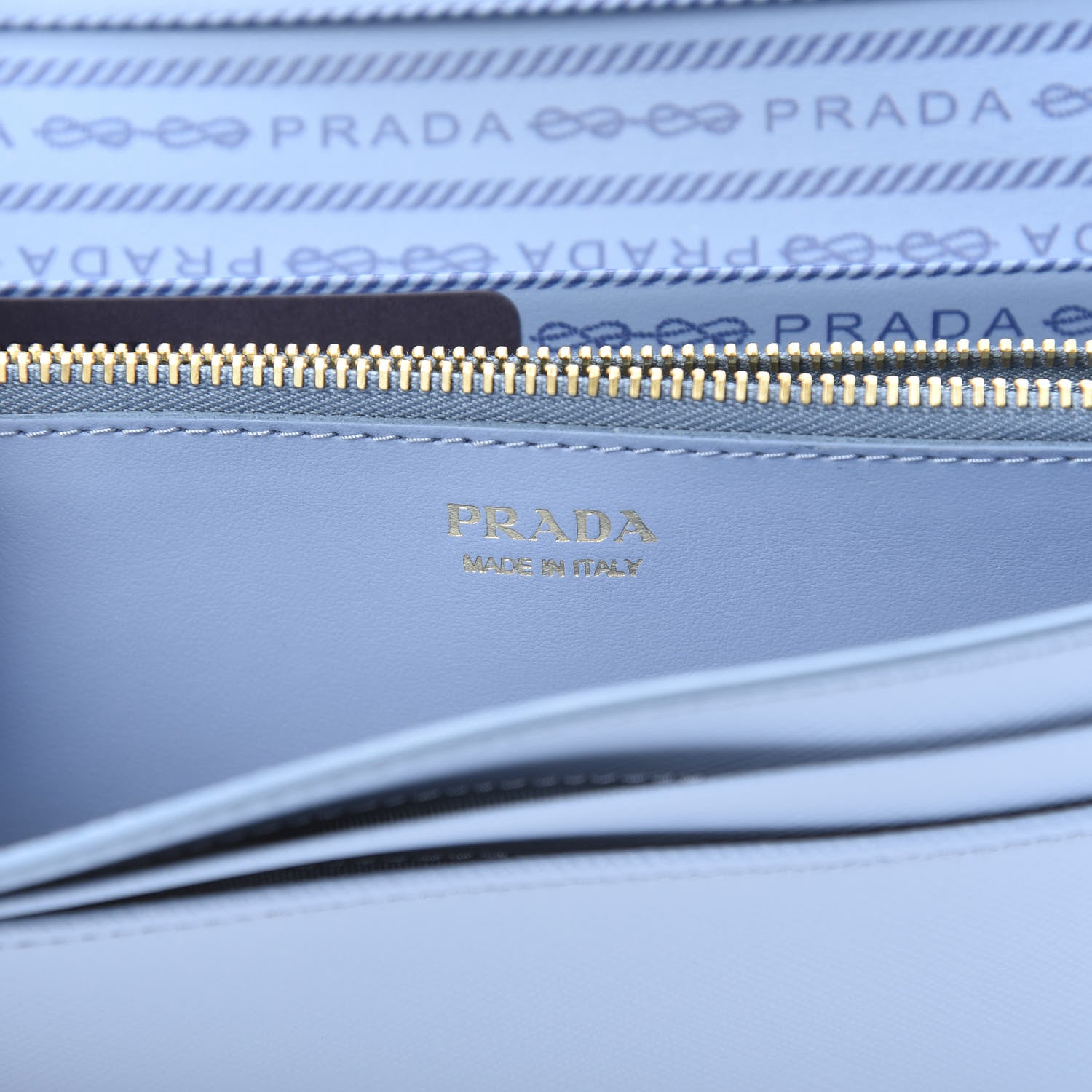 Prada Saffiano Monochrome Continental Flap Wallet Astrale 6 of 8