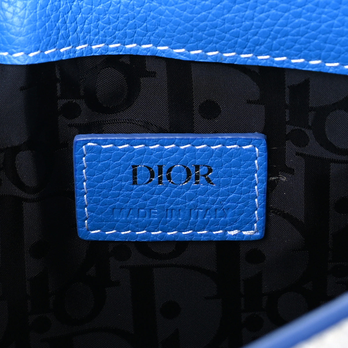 Christian Dior X KAWS Grained Calfskin Saddle Pouch Black 4 of 8