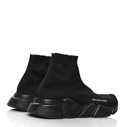 Balenciaga Laminated Knit Womens Speed Sneakers 41 Black 4 of 6