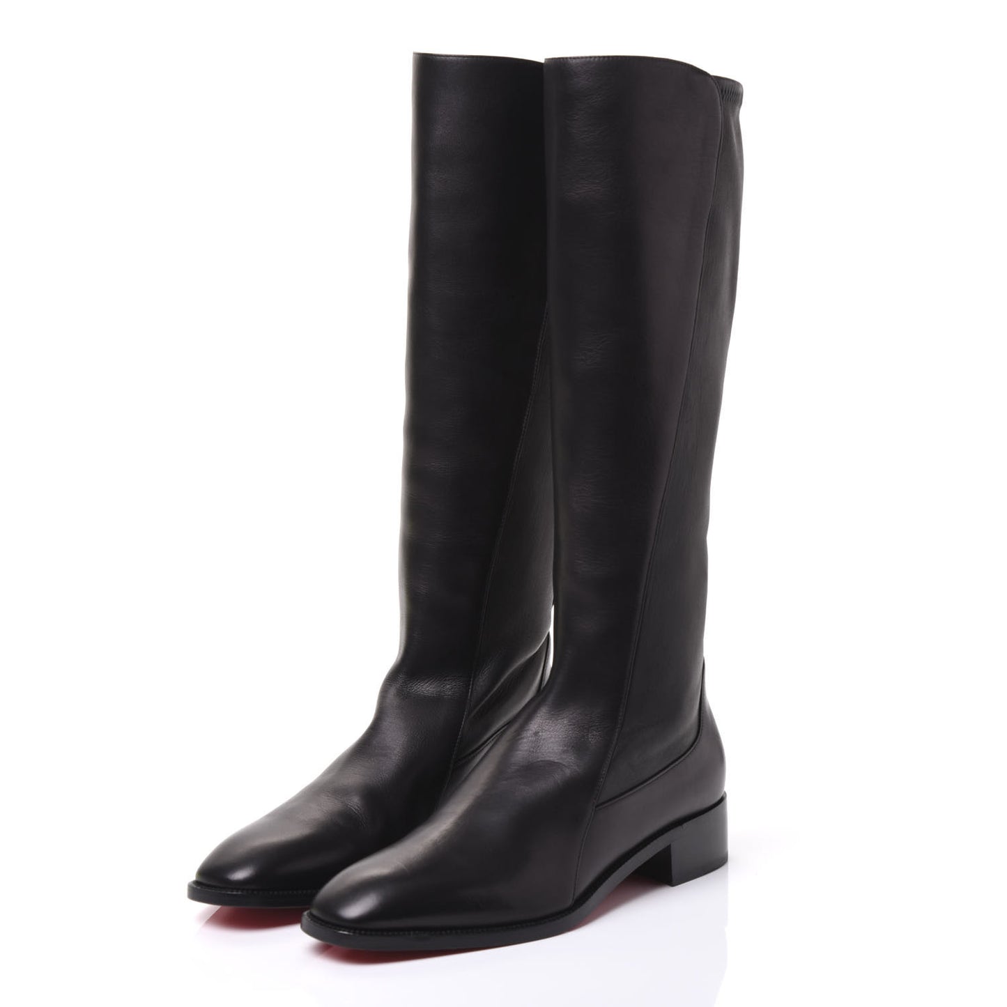 Nappa Tagastretch Flat Knee Boots 39 Black