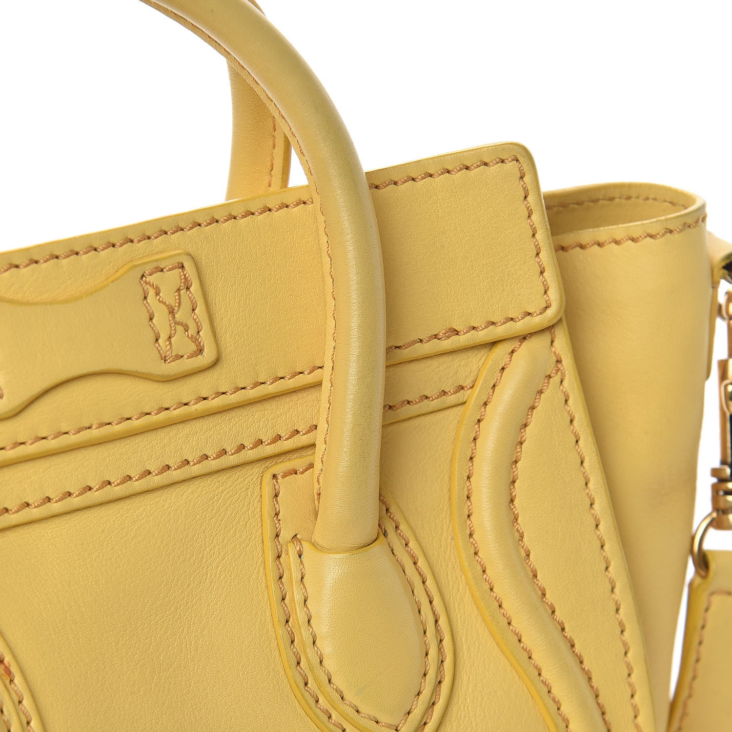 Celine Smooth Calfskin Nano Luggage Citron 13 of 20