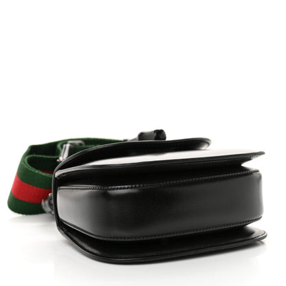 Gucci Boarded Dyana Lux Calfskin Web Monochrome Mini Bamboo 1947 Top Handle Bag Black 4 of 7