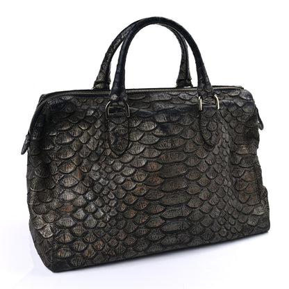 Mulberry Metallic Snake Print Medium Del Rey Satchel Gold 2 of 8