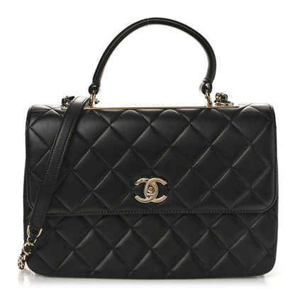 Chanel Lambskin Quilted Medium Trendy CC Flap Dual Handle Bag Black 1 of 10