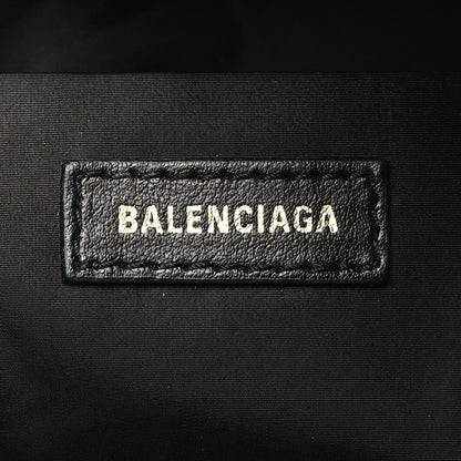 Balenciaga Recycled Sport Nylon Logo Embroidered Small Wheel Drawstring Bucket Bag Black 6 of 10