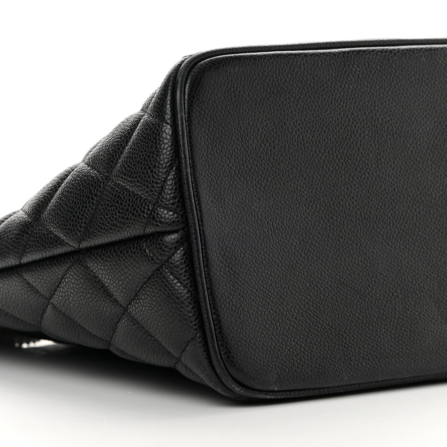 Caviar Quilted Medallion Tote Black