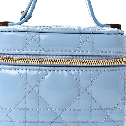 Christian Dior Patent Cannage Micro Vanity Case  Cornflower 6 of 8