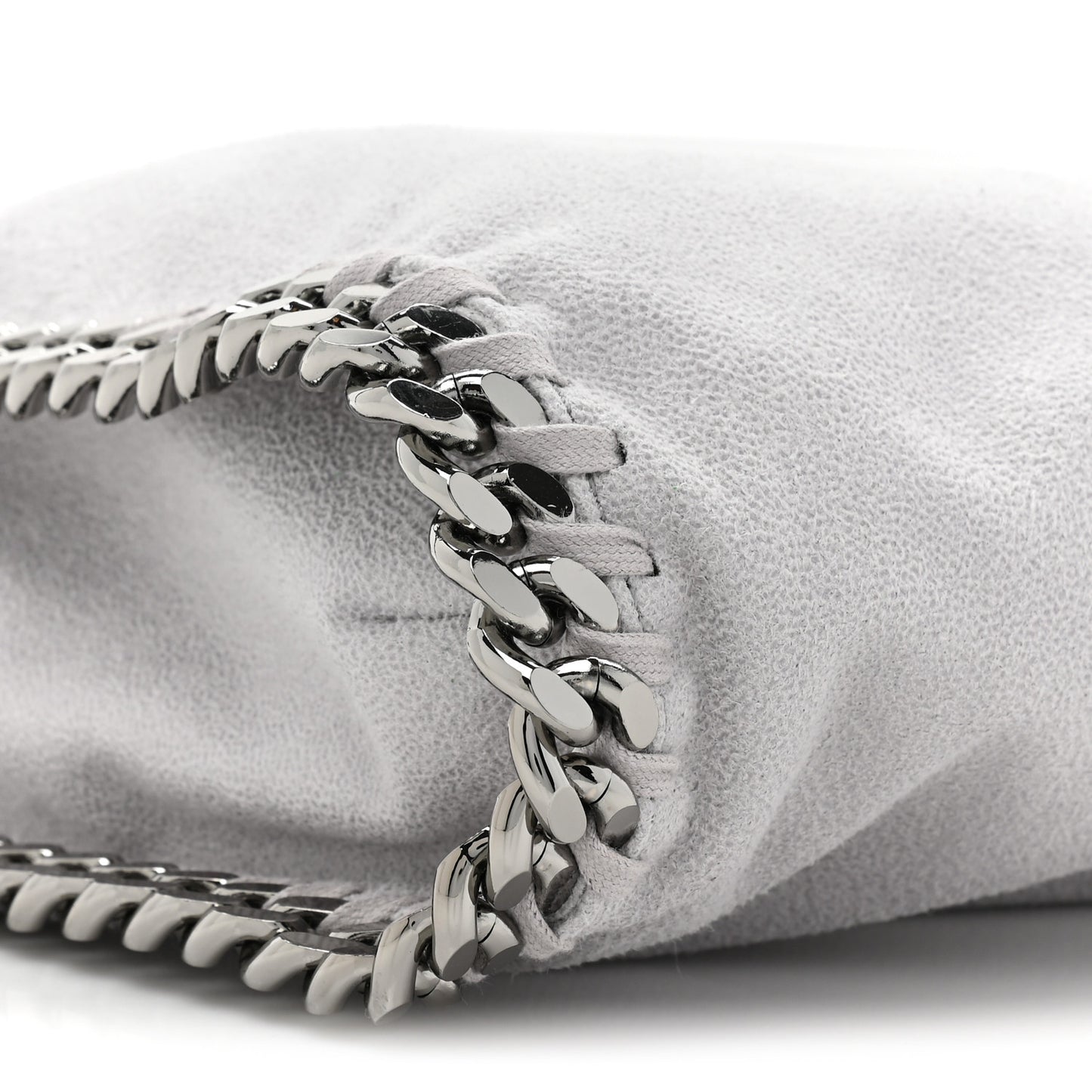 Shaggy Deer Falabella 3 Chain Fold Over Tote Ice Grey