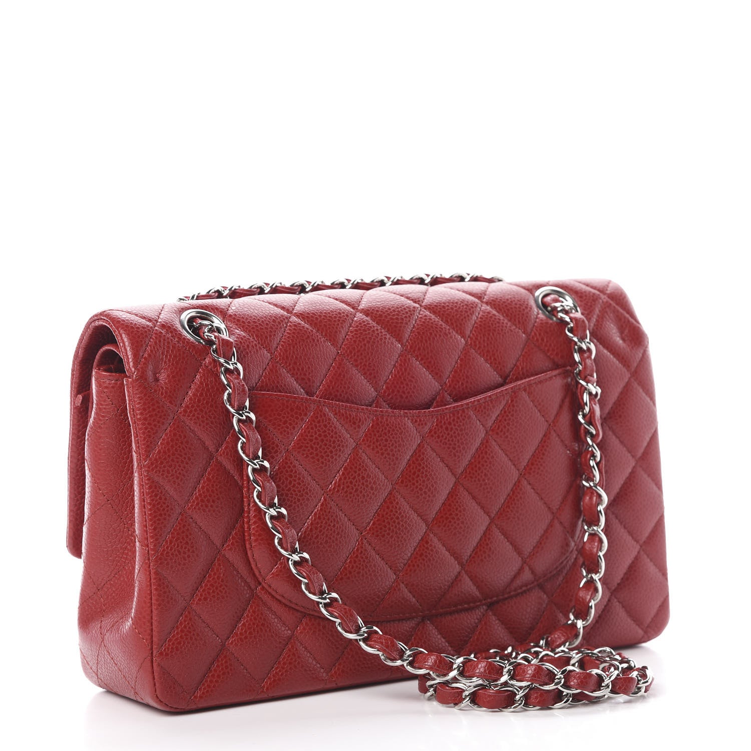 Chanel Caviar Quilted Medium Double Flap Red 3 of 12