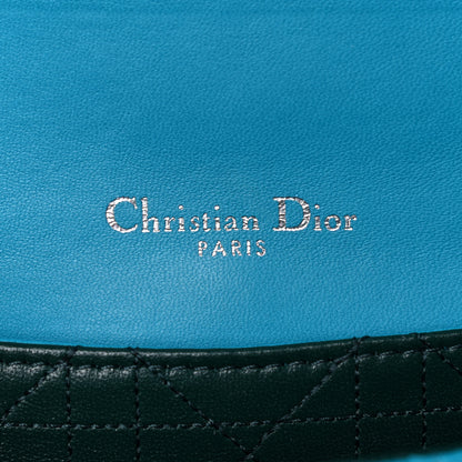 Christian Dior Lambskin Cannage Mini New Lock Pouch Blue 5 of 12