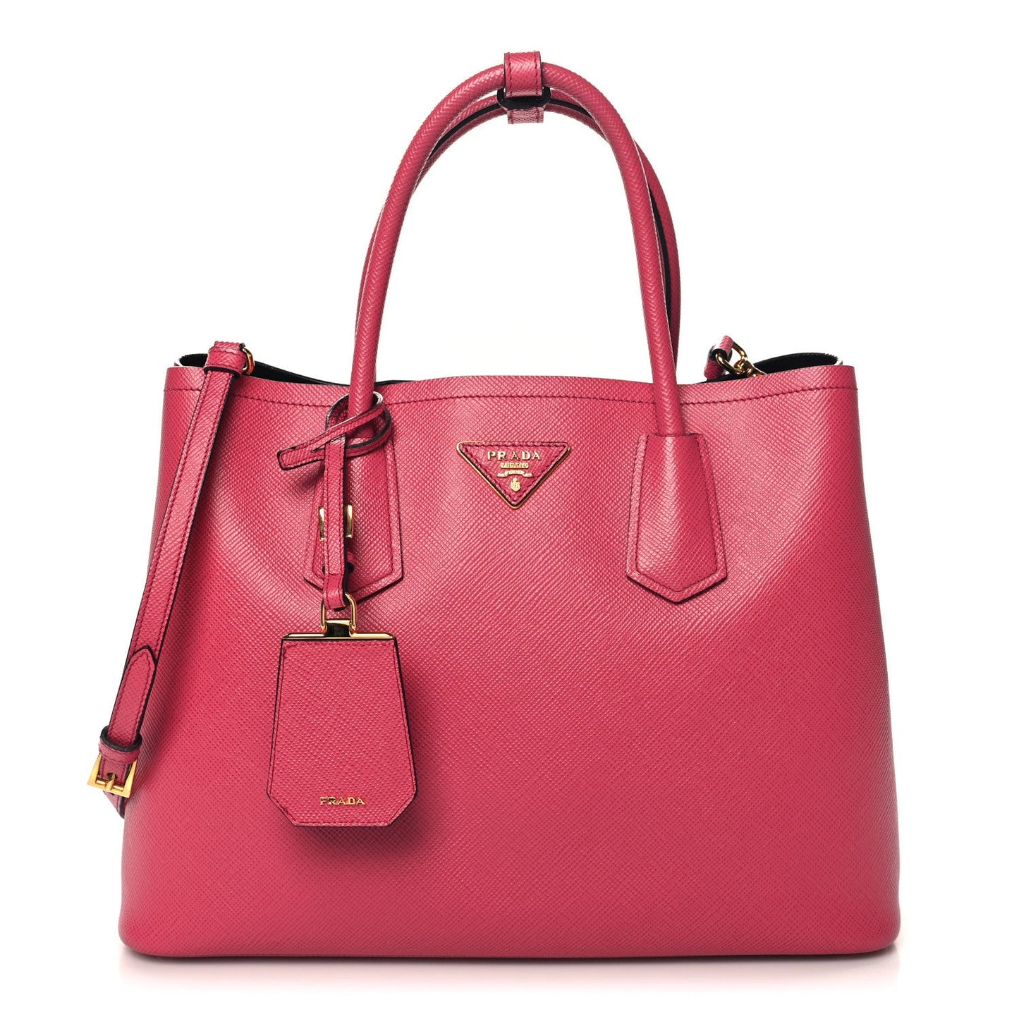 Saffiano Cuir Medium Double Bag Peonia