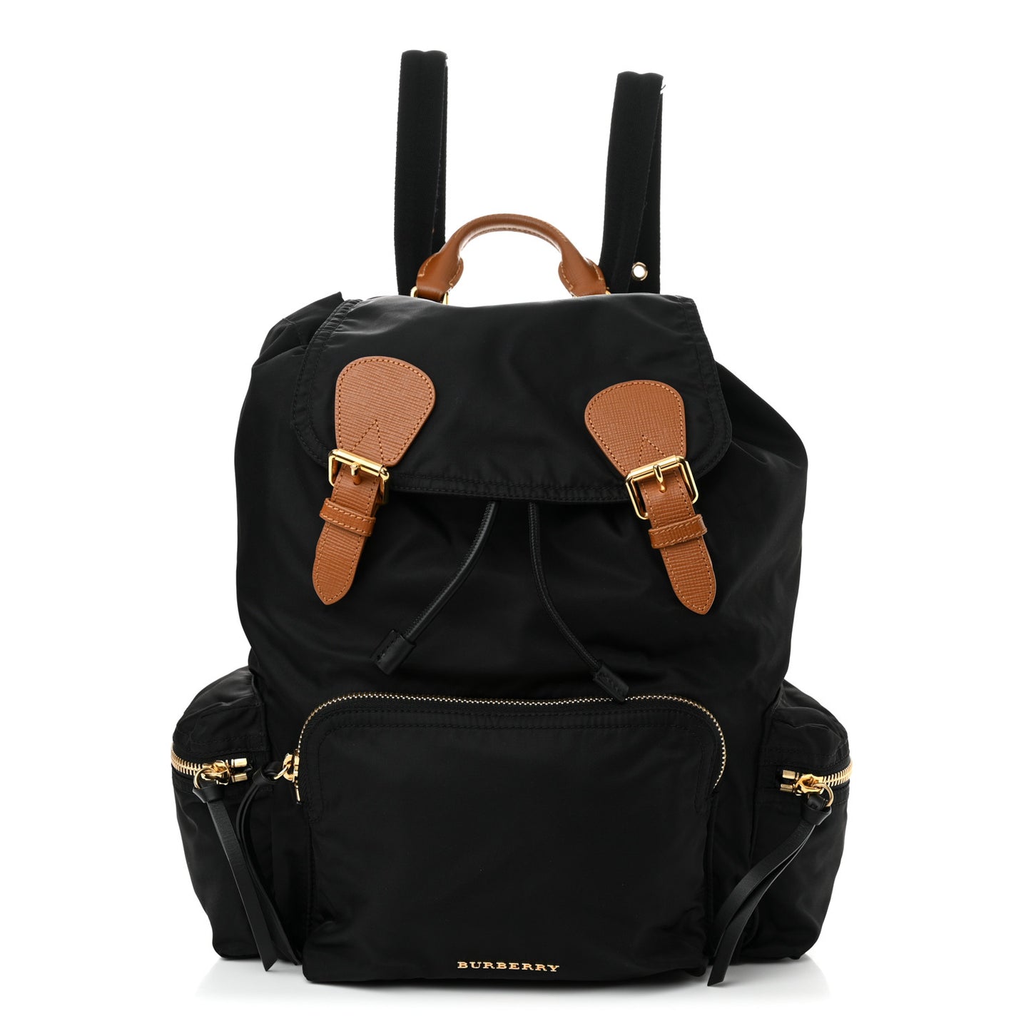 Nylon Large Rucksack Backpack Black