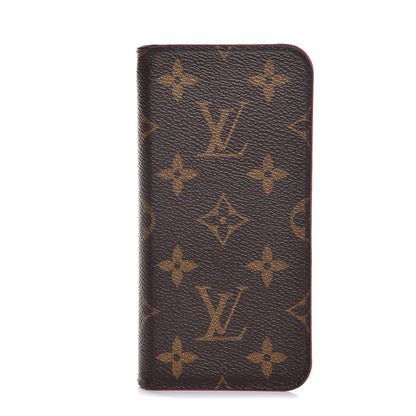 Louis Vuitton Monogram iPhone X Folio Case in Rose Pop 10 of 15