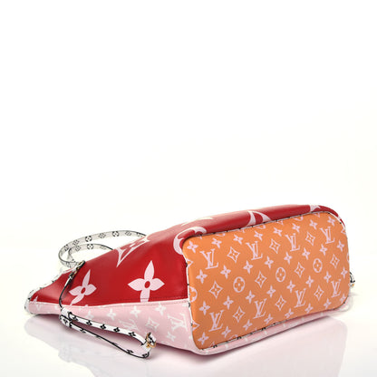 Louis Vuitton Monogram Giant Neverfull MM Rouge 4 of 9