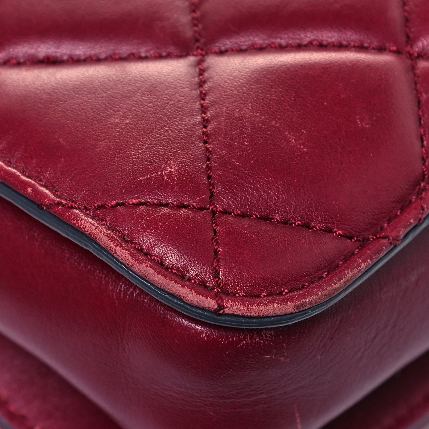 Chanel Glazed Calfskin Quilted Large Perfect Edge Flap Red 11 of 25