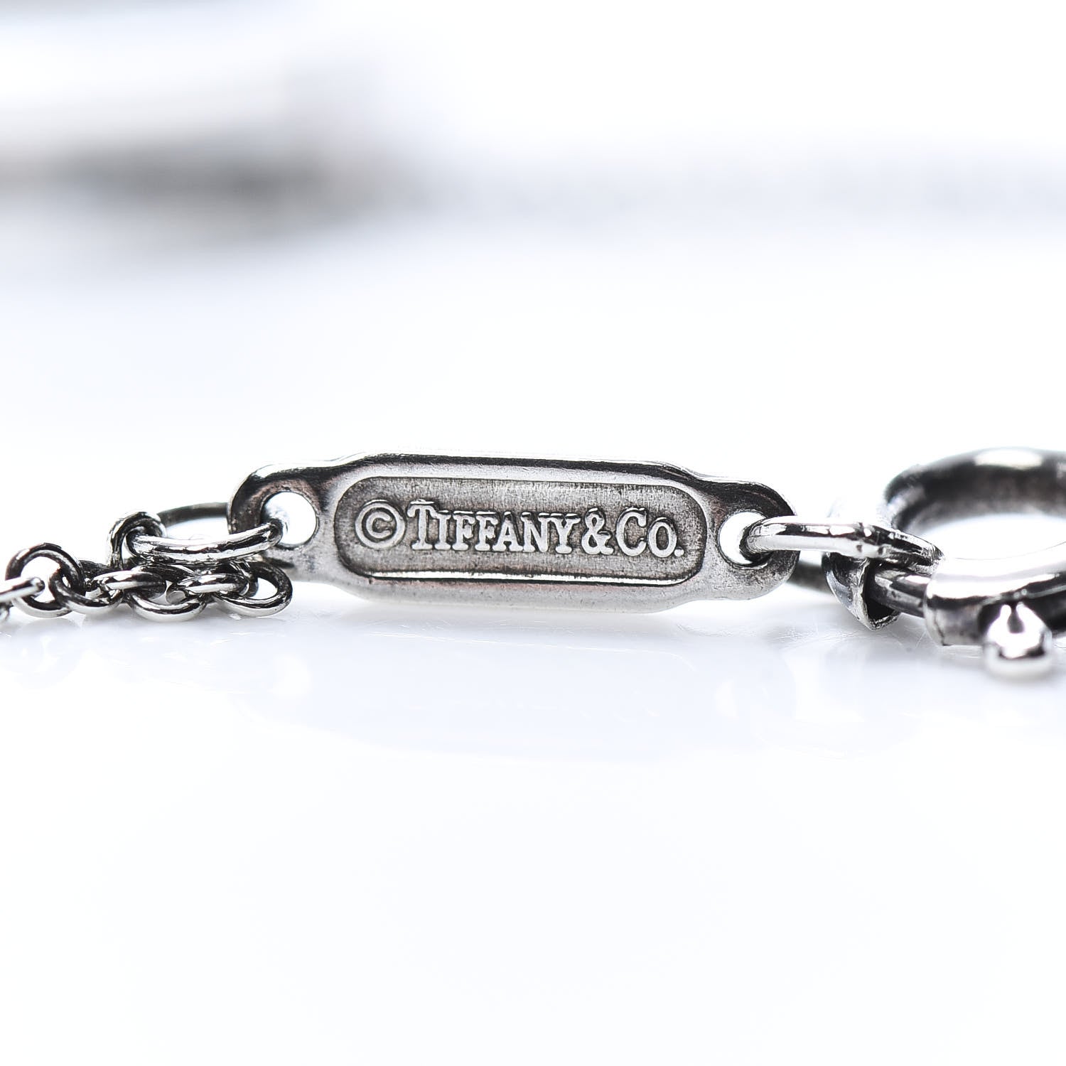 Tiffany Sterling Silver 1837 Circle Pendant Necklace 5 of 7