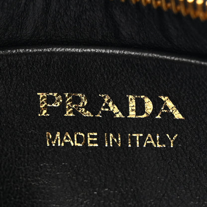 Prada Soft Calfskin Arque Shoulder Bag Black 6 of 7