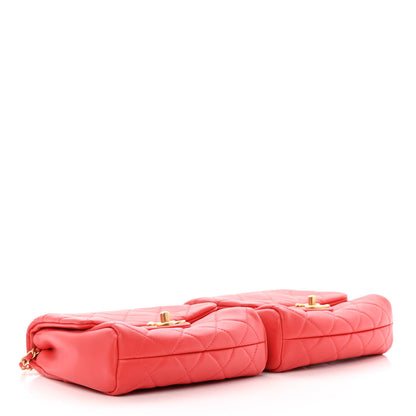 Chanel Lambskin Quilted Side-Packs Red 4 of 16