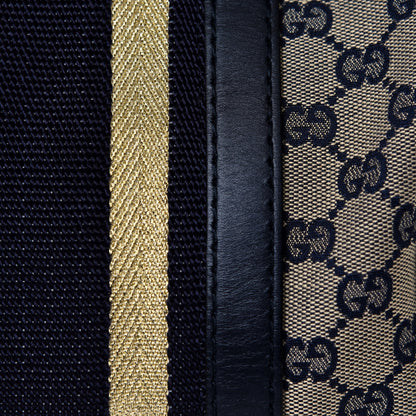 Gucci Monogram Vintage Web Small Boston Navy 17 of 18