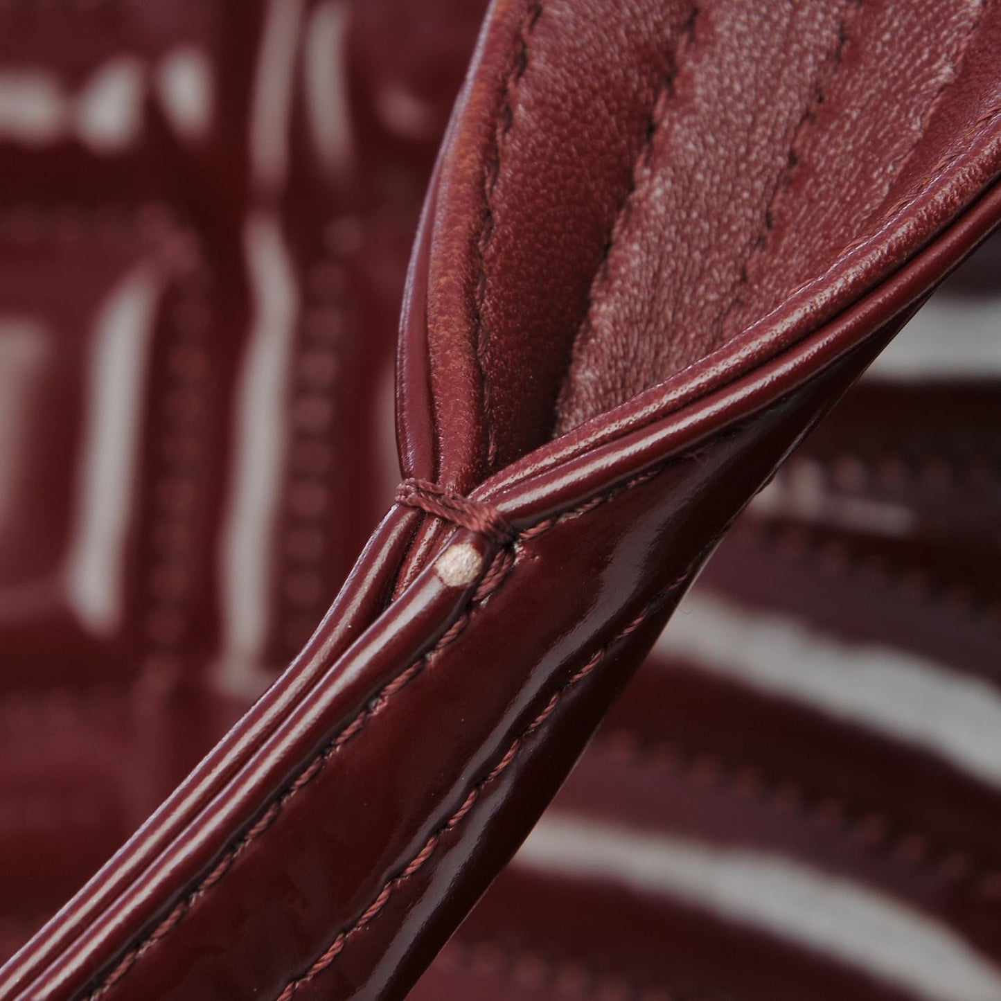 Vinyl Coco Ming Grand Shopping Tote Burgundy