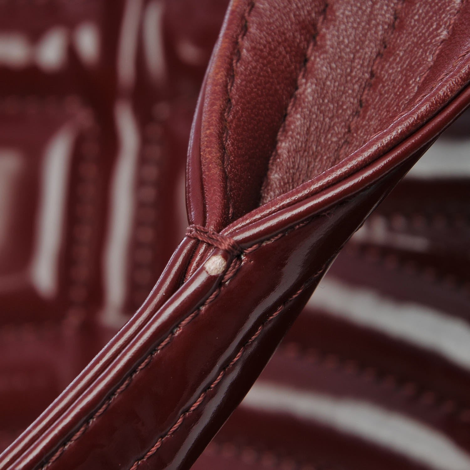Chanel Vinyl Coco Ming Grand Shopping Tote Burgundy 8 of 9
