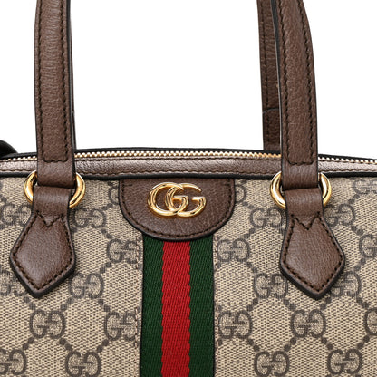 Gucci GG Supreme Monogram Web Small Ophidia Boston Bag Beige New Acero 8 of 12