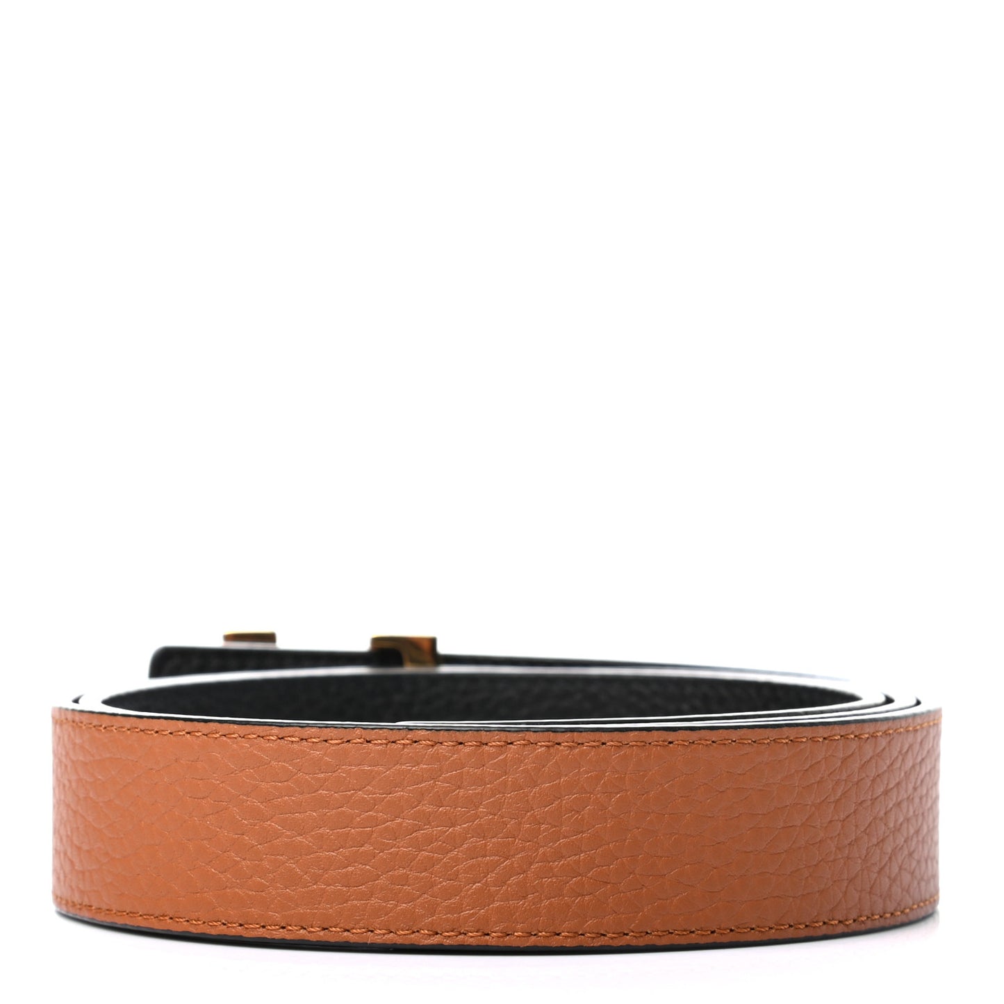 Taurillon Calfskin 30mm LV Initiales Reversible Belt 85 34 Black