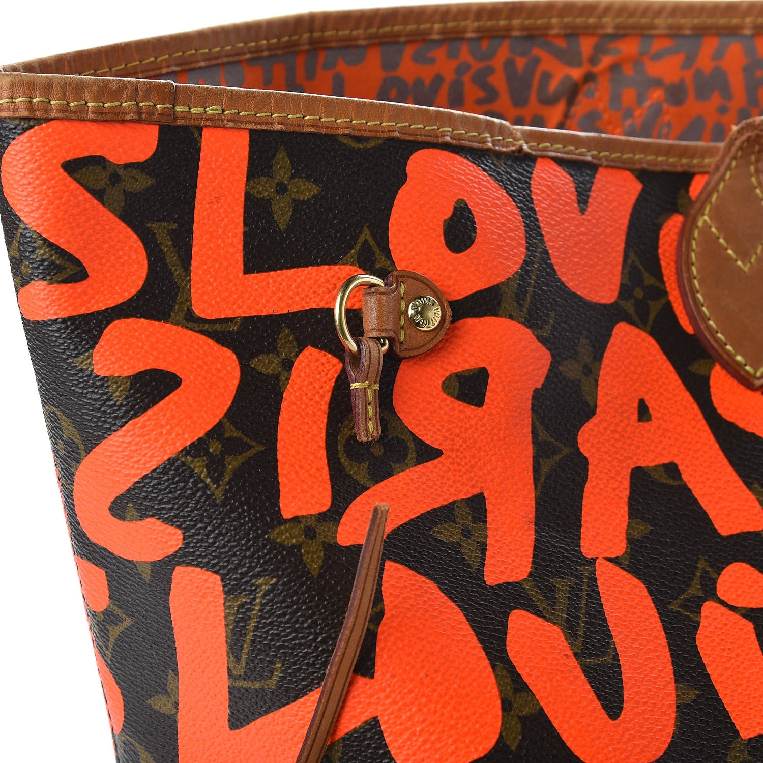 Louis Vuitton Monogram Graffiti Neverfull GM Orange 12 of 12