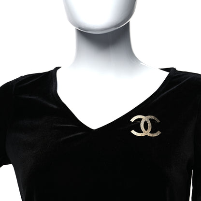 Chanel Metal Quilted CC Brooch Light Gold 2 of 4