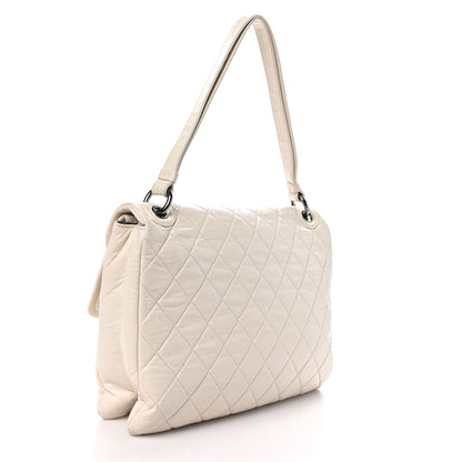 Chanel Lambskin Quilted Padded Envelope Flap White 3 of 11