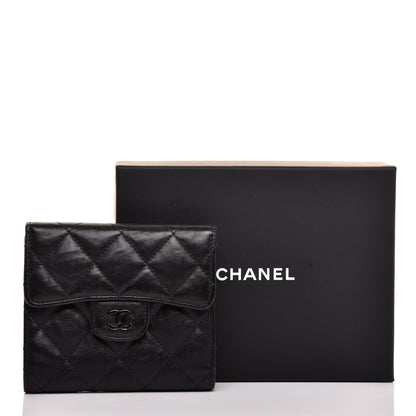 Chanel Calfskin Quilted Compact Flap Wallet So Black 10 of 10