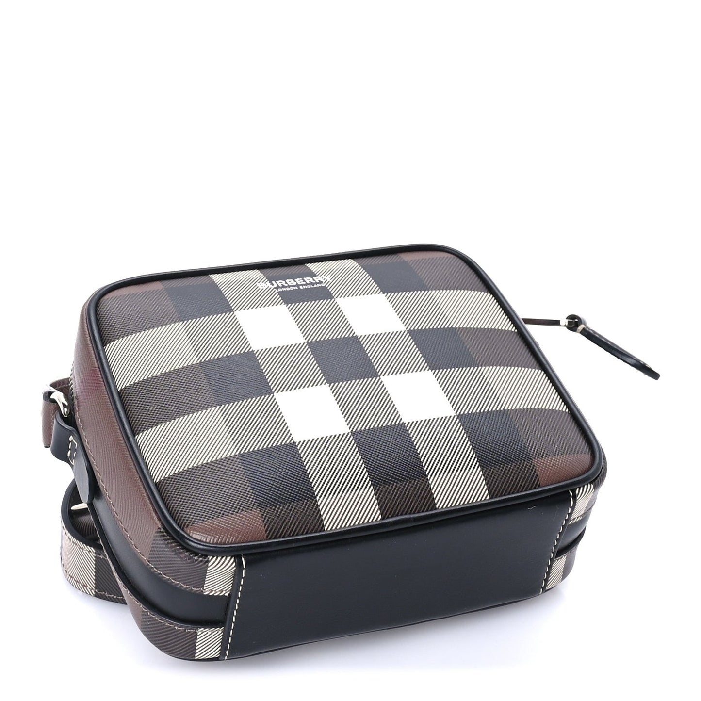 Canvas Check Crossbody Bag  Birch Brown
