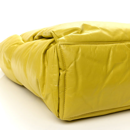 Bottega Veneta Calfskin Maxi Intrecciato Puffy Chain Tote Bag Yellow 8 of 9