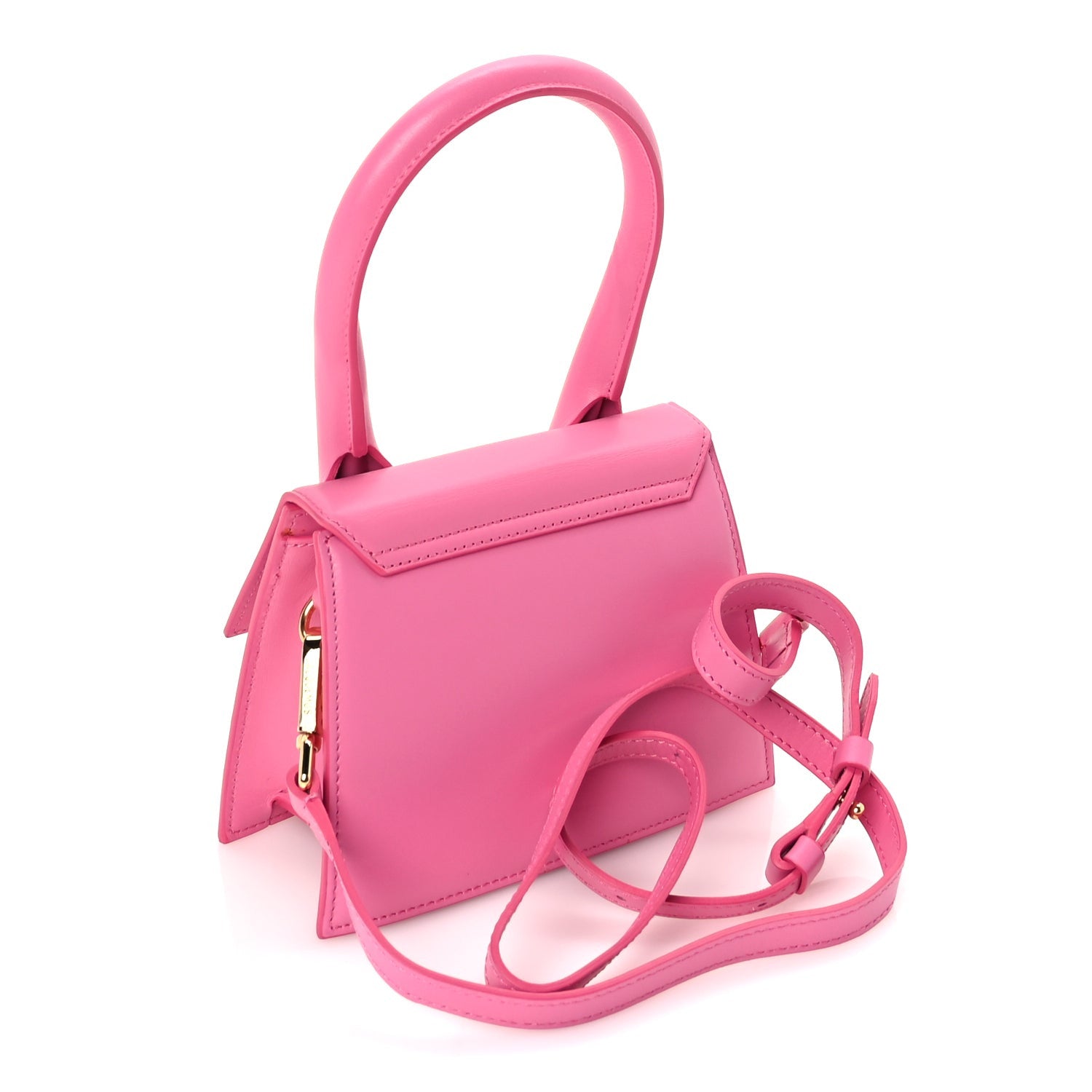 Jacquemus Smooth Calfskin Le Chiquito Moyen  Dark Pink 2 of 8