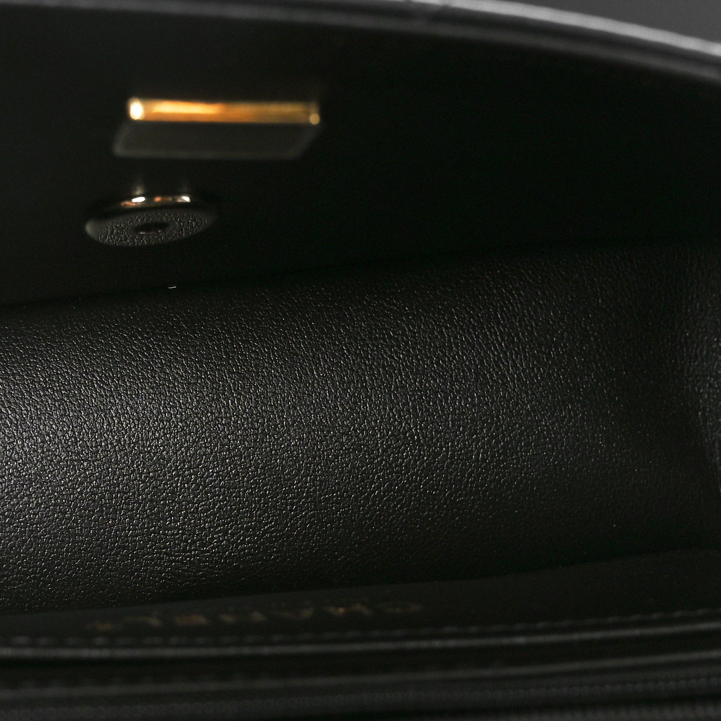 Lambskin Quilted Mini Rectangular Flap Black