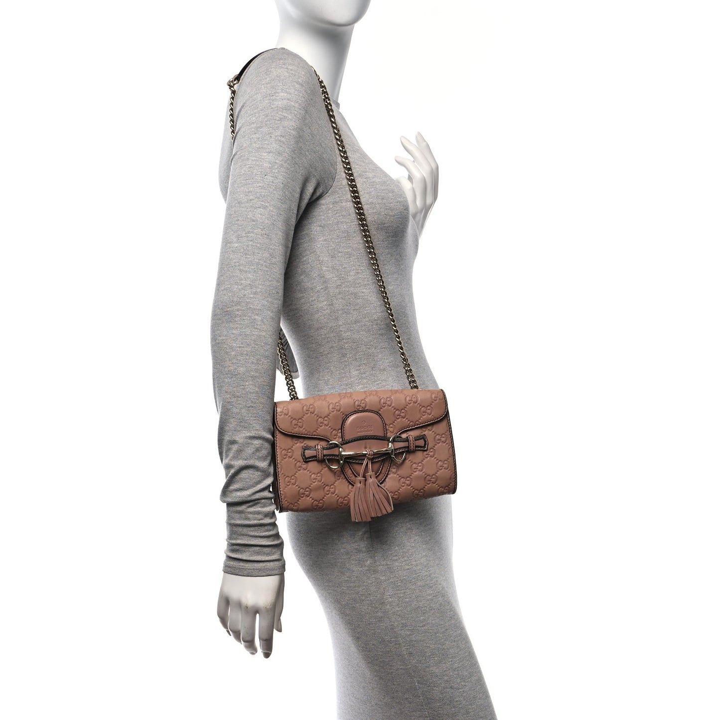 Guccissima Small Emily Chain Shoulder Bag Camelia