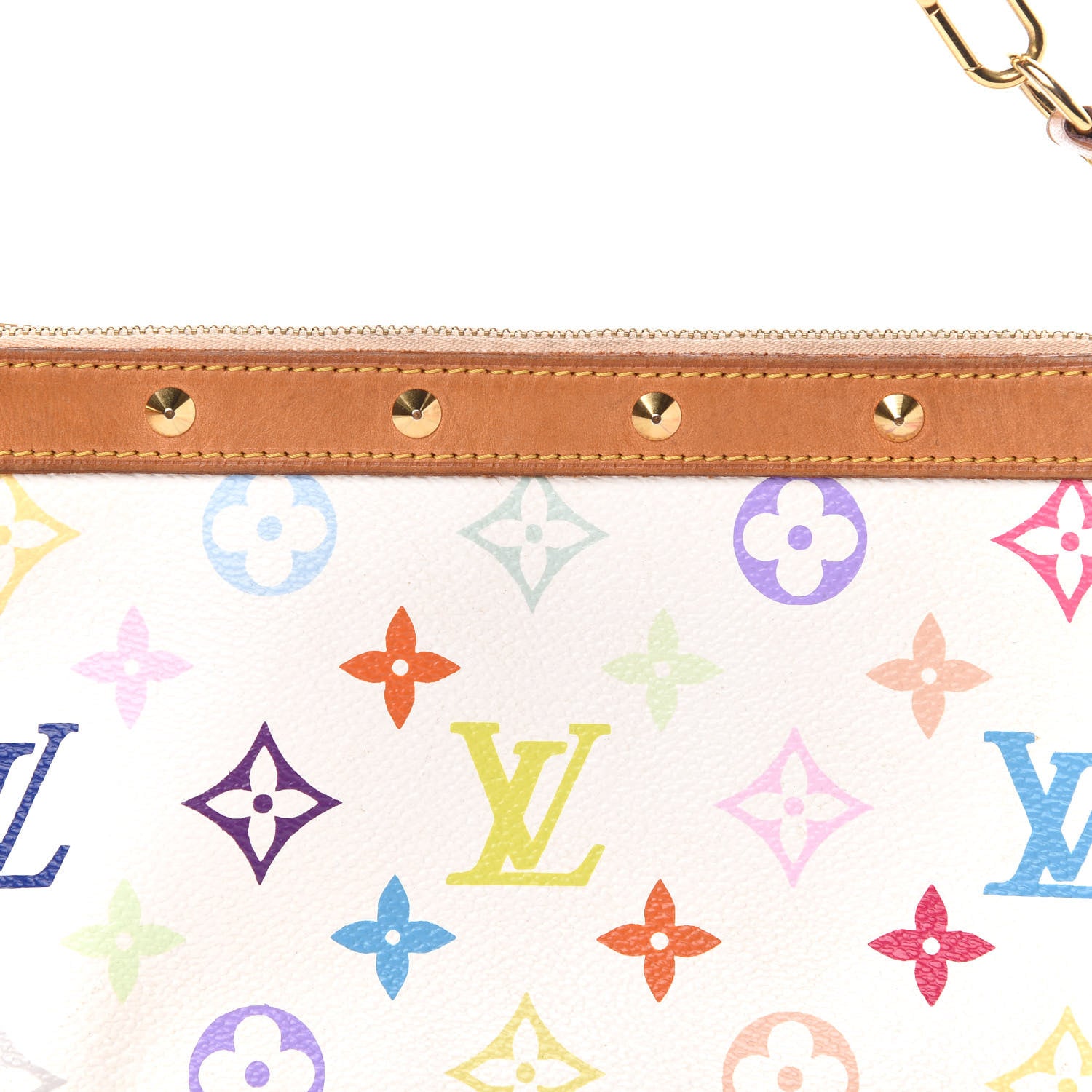 Louis Vuitton Monogram Multicolor Pochette Accessories White 12 of 12