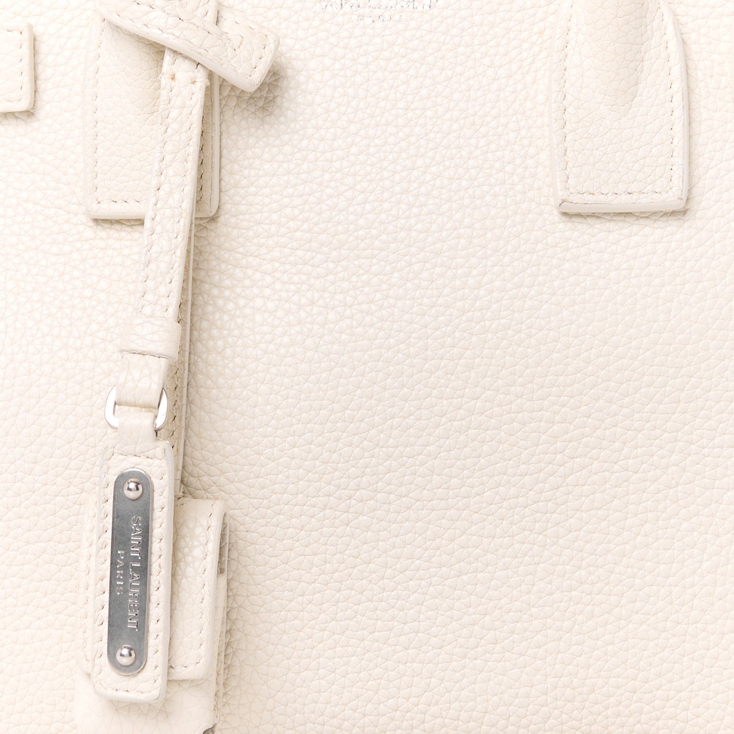 Saint Laurent Grained Calfskin Baby Supple Sac De Jour White 9 of 12