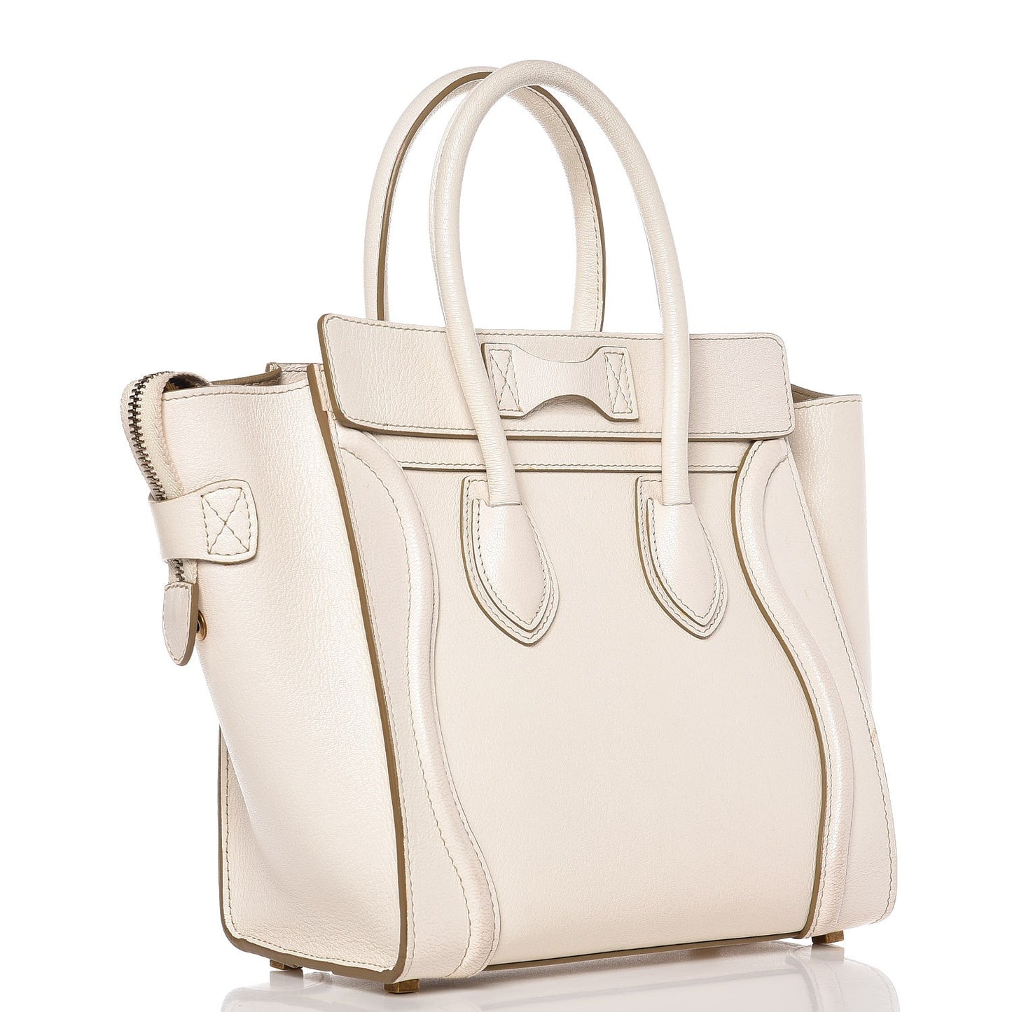Goatskin Micro Luggage White