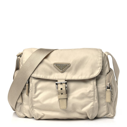 Prada Nylon Vela Single Buckle Messenger Bag Deserto 1 of 11
