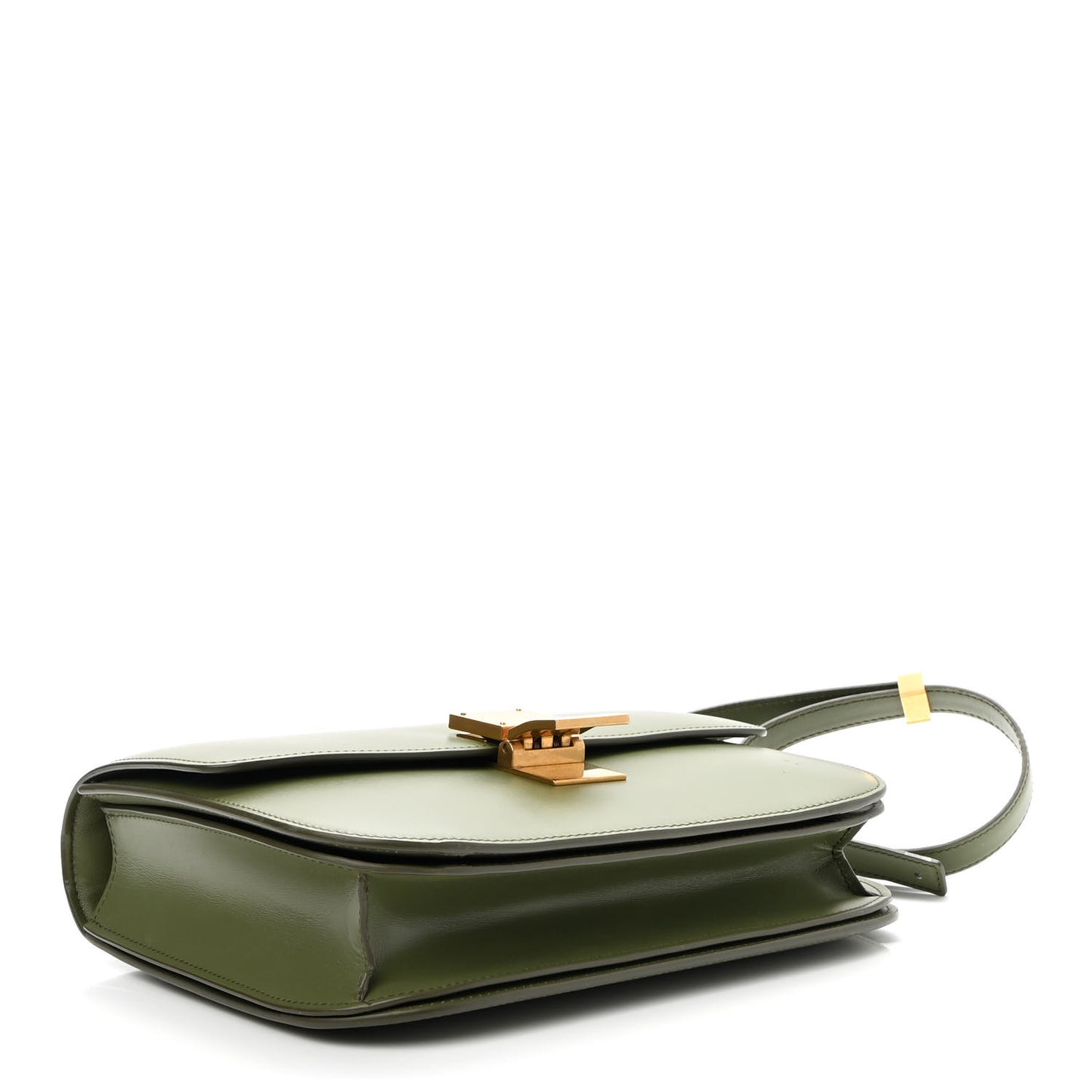 Box Calfskin Classic Box Medium Flap Bag Army Green