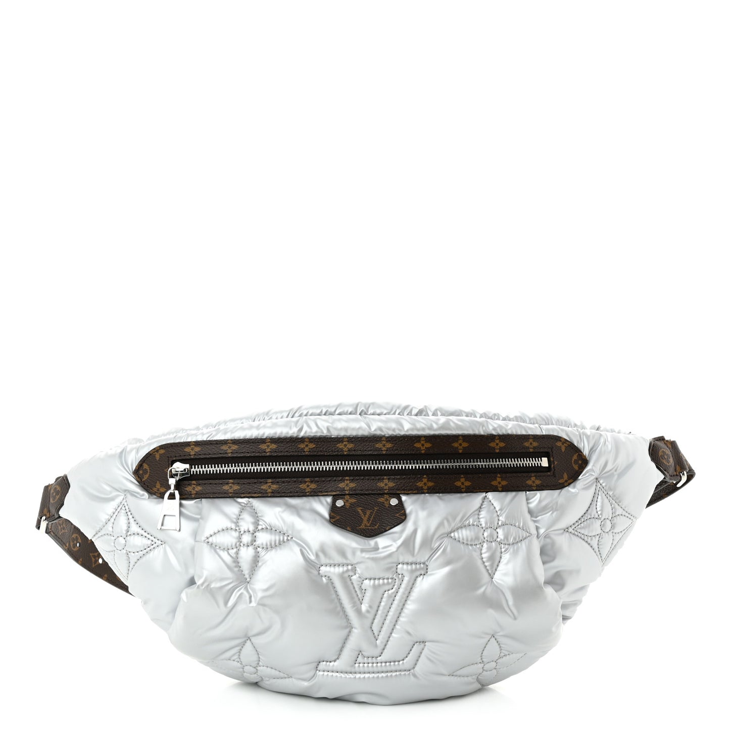 Econyl Monogram Pillow Bumbag Silver