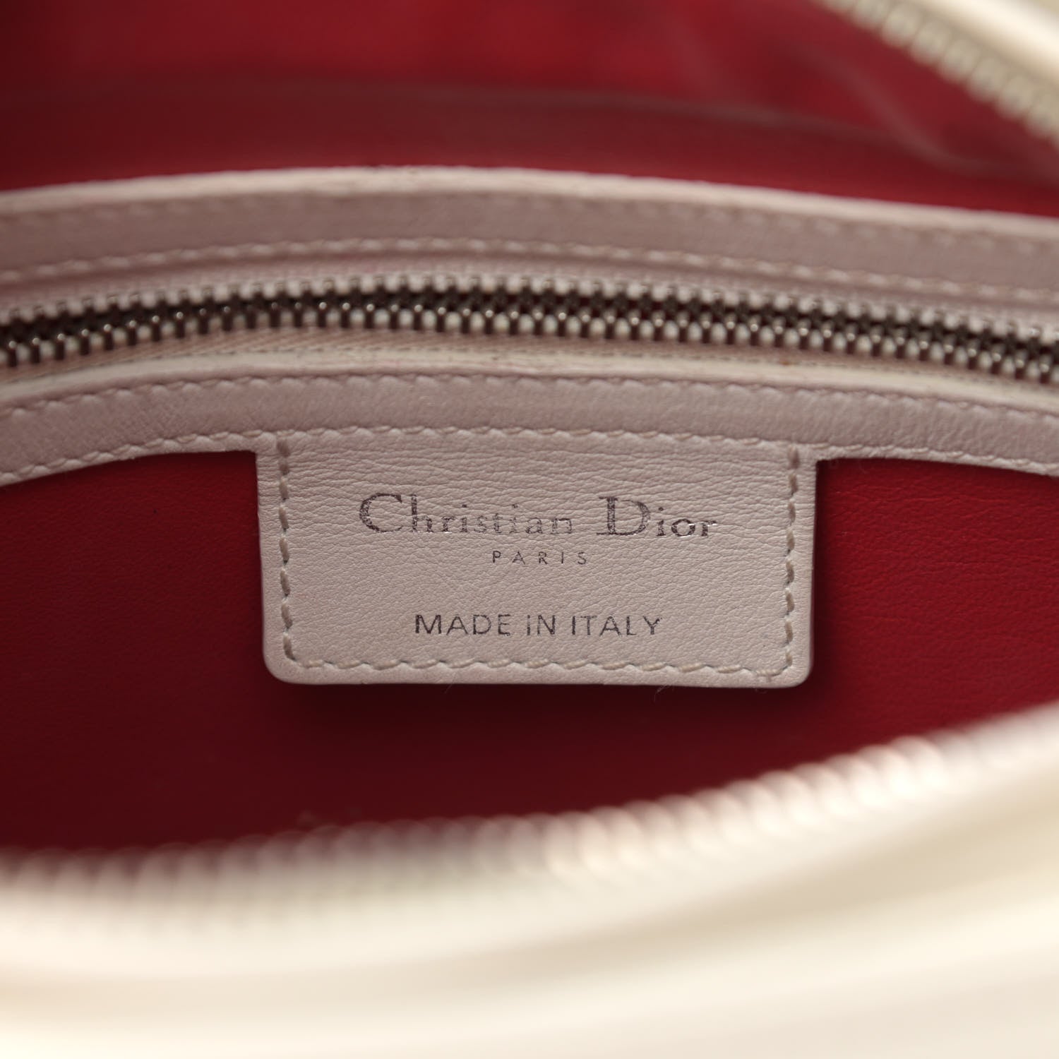 Christian Dior Smooth Calfskin Embroidered Medium Lady Dior White Multicolor 6 of 14