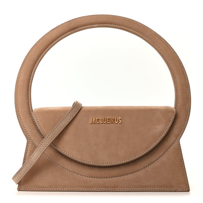 Jacquemus Nubuck Le Sac Rond Dark Beige 1 of 8